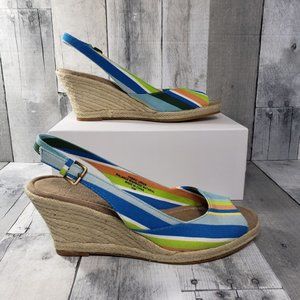 Coldwater Creek Espadrille Wedge Sandal NWOB Sz 10